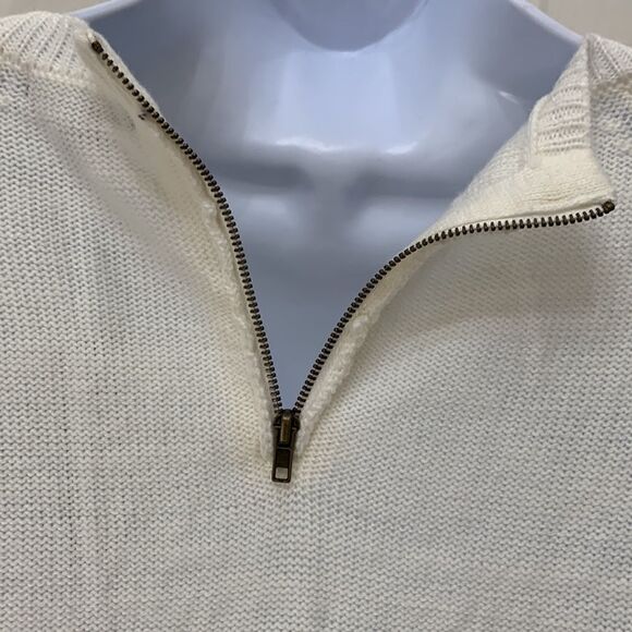 Verve Ami NEW Woman’s Sz 1X Ivory Scoop Neck Long Sleeve Zip Back Light Sweater - Picture 8 of 15